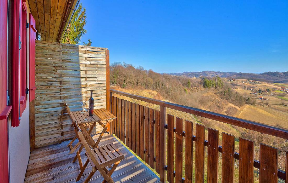 View of Zagorje vineyards from cottage Jagica, Vuglec Breg 